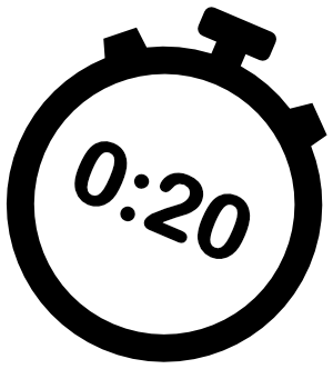 A stopwatch indicating 60 seconds for this mixing step.