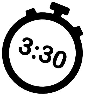 A stopwatch indicating that the step should take 30 seconds.